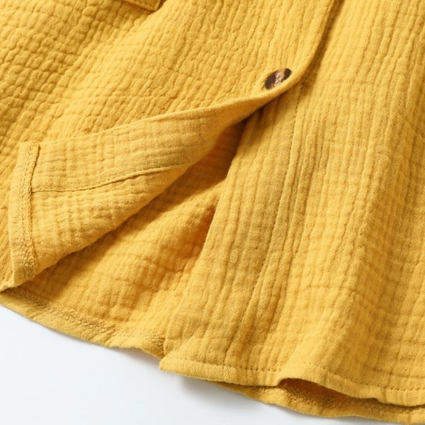 Women's Mini Dress Shirt Dress Cotton Linen Dress Fashion