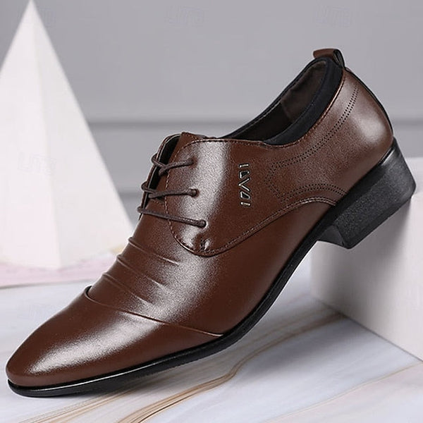 Men's - for Formal White Shoes Dress Lace-Up Elegant FashionChic
