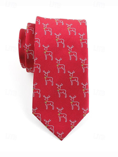 Santa Necktie with Christmas Men's FashionChic