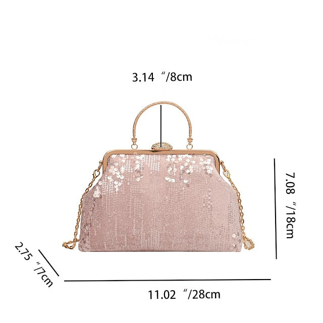 Synthetic Women's Bag Party Clutch Bags Dome Handbag FashionChic