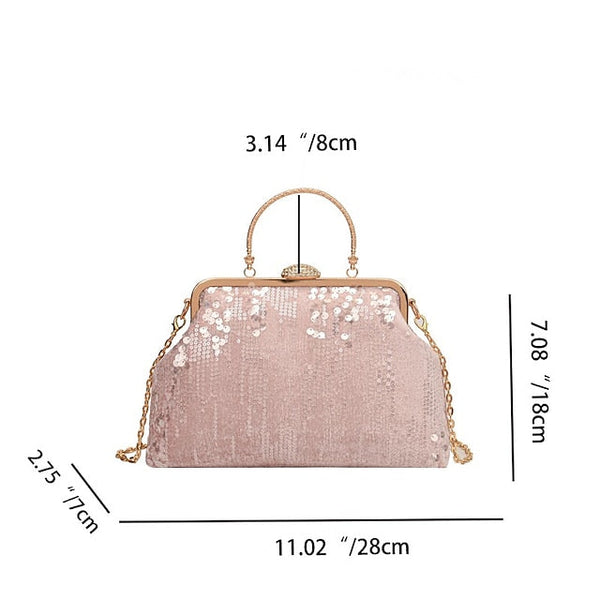 Synthetic Women's Bag Party Clutch Bags Dome Handbag FashionChic