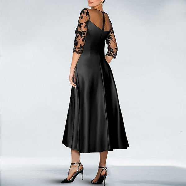 Dress Guest Dresses Cocktail Formal Wedding Knee Elegant A-Line FashionChic