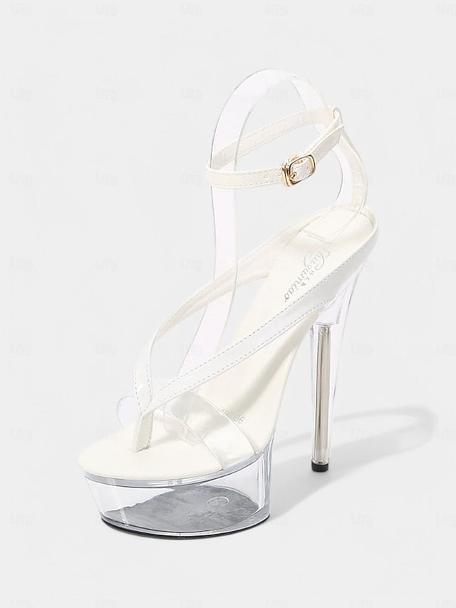 Heel Clear Platform Nightclub – Sandals Lavender Sexy FashionChic