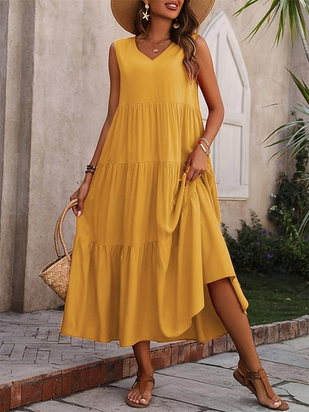 Women's Maxi Dress Casual Dress Swing Dress A Line Dress FashionChic