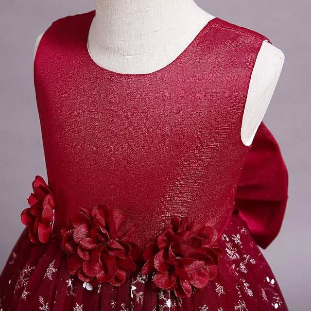 Dress Party Line Flower A Wedding Girls' Kids Little FashionChic