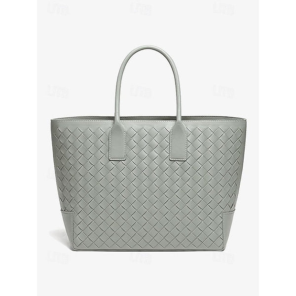 Tote Brown Woven and Women's Leather Bag Stylish – FashionChic