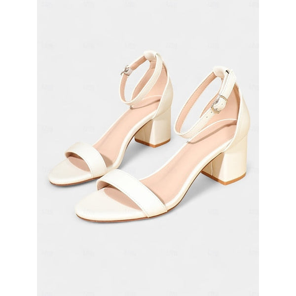 Ankle Stylish Women's Glitter Sandals Heel Gold with Block FashionChic