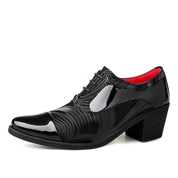 Shoes Stylish Patent Leather Men's Dress Formal – Lace-Up FashionChic