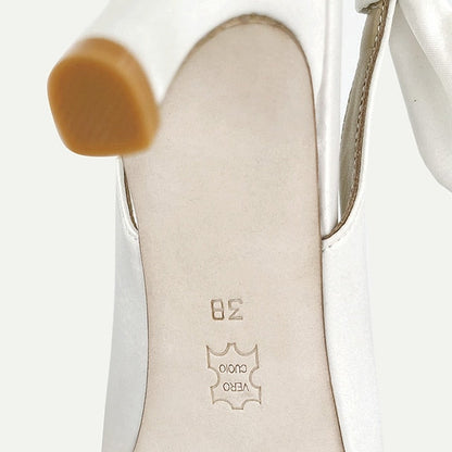 Heels Women Slingback - for Crystal Beige Embellishment with FashionChic
