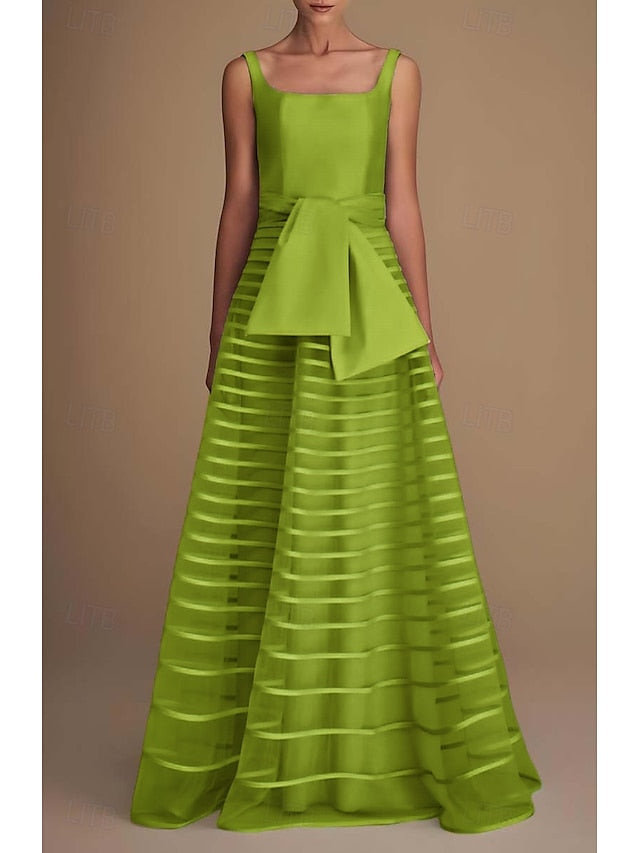 Floor Gown Elegant Dress Performance A-Line Formal Evening FashionChic