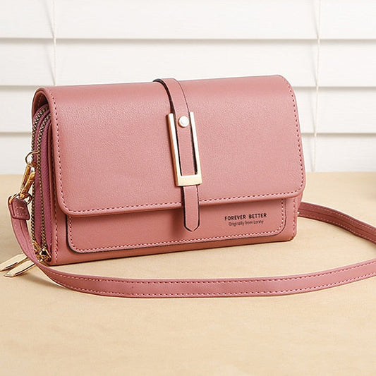 PU Crossbody Phone Bag Mobile Leather Women's Wallet FashionChic