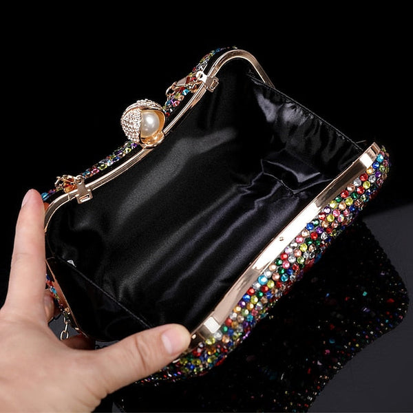 Heel Shoes Multicolor Wedding Women's High with Rhinestone FashionChic