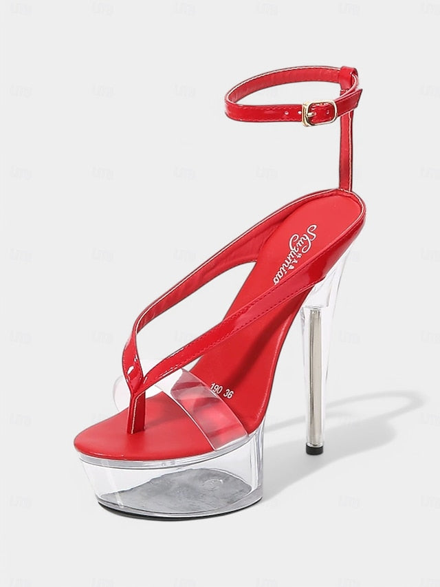 Heel Clear Platform Nightclub – Sandals Lavender Sexy FashionChic