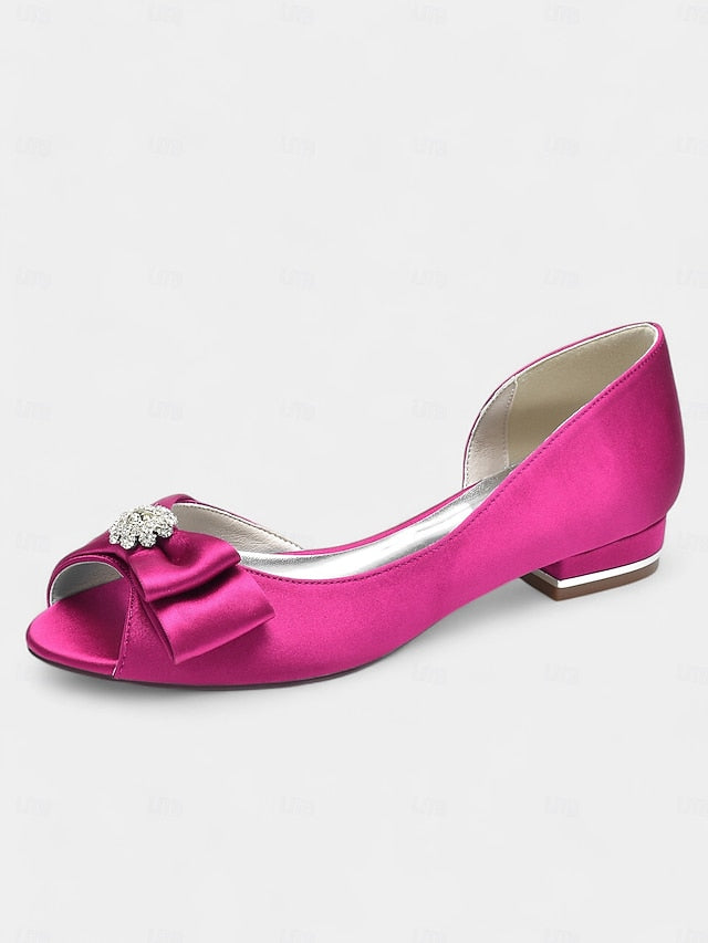 in satin sparkling flats luxurious crafted Elegant a with FashionChic