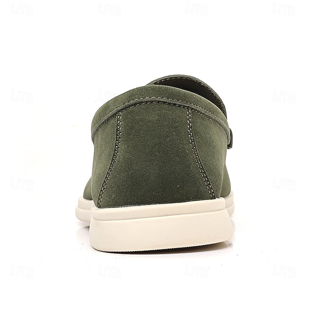 Loafers Men's Slip-On Blue Faux Light – Breathable Casual FashionChic