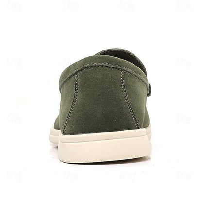 Loafers Men's Slip-On Blue Faux Light – Breathable Casual FashionChic