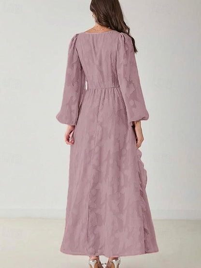 of Elegant A-Line Bride Mother the V Simple Dress Minimalist FashionChic