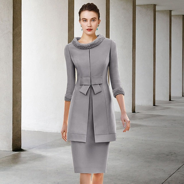 Sheath Wedding Piece of Church Two Guest Bride Dress the Mother FashionChic