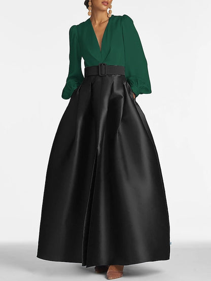 Wedding Floor High Split Gown Formal Evening A-Line Dress Guest FashionChic