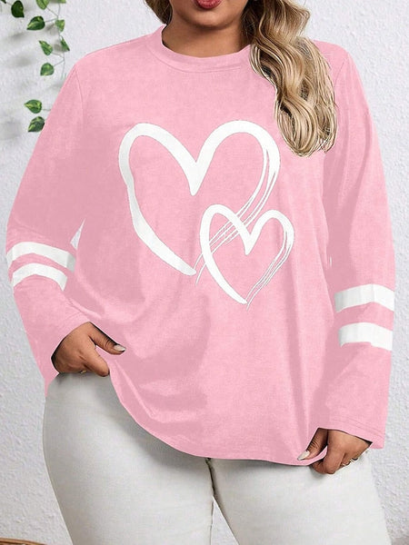 Women's T shirt Crew Neck Long Sleeve Tunic Casual Print FashionChic