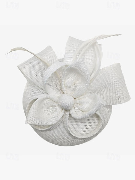 Women's Bow with Feather and Hat Accents Green Fascinator FashionChic