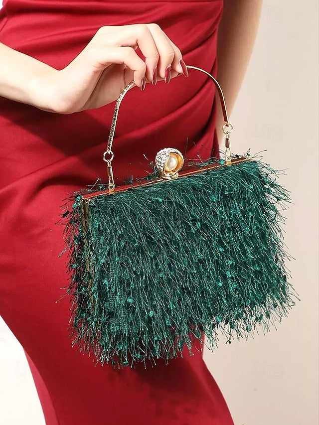 Party Women's Green Elegant Christmas Red Handbag – FashionChic