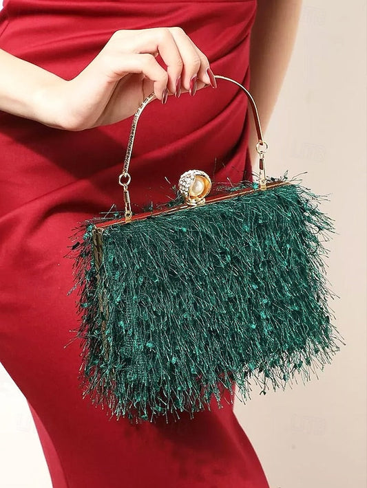 Party Women's Green Elegant Christmas Red Handbag – FashionChic