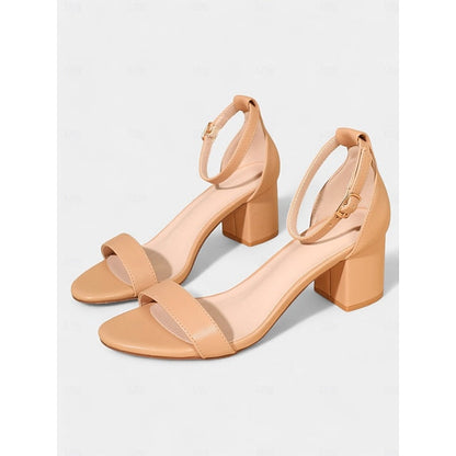 Ankle Stylish Women's Glitter Sandals Heel Gold with Block FashionChic
