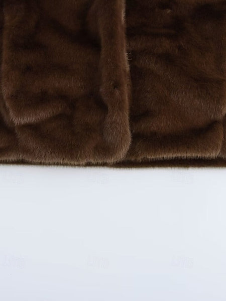 Coat Comfortable Faux Teddy Fur Women's Buttons Warm FashionChic