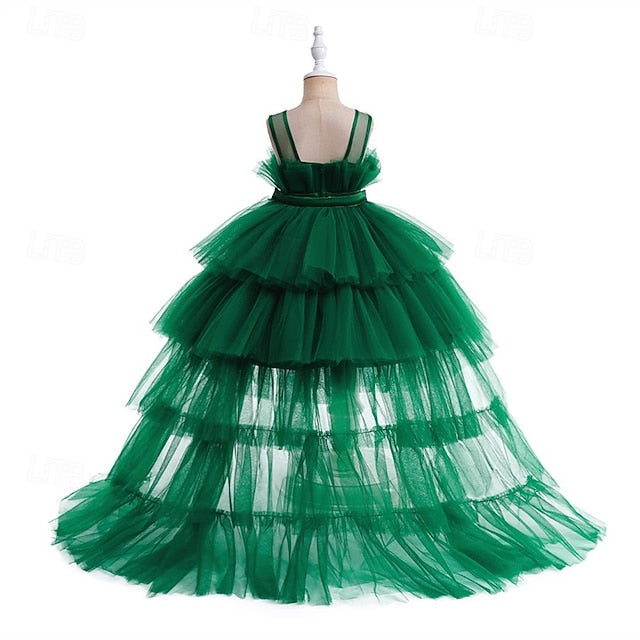 Solid Party Performance Sleeveless Dress Girls' Kids Color FashionChic