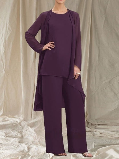 Pantsuit of Mother Piece Guest 3 Bride Elegant Wedding the Dress FashionChic