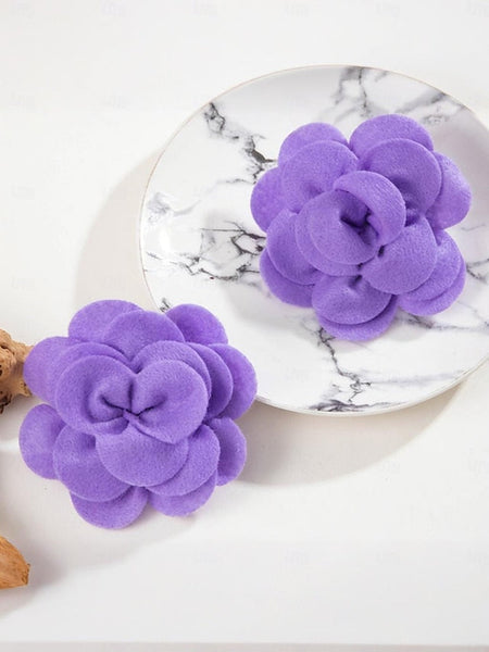 Earrings Flower Statement - Floral Oversized Women's Drop FashionChic