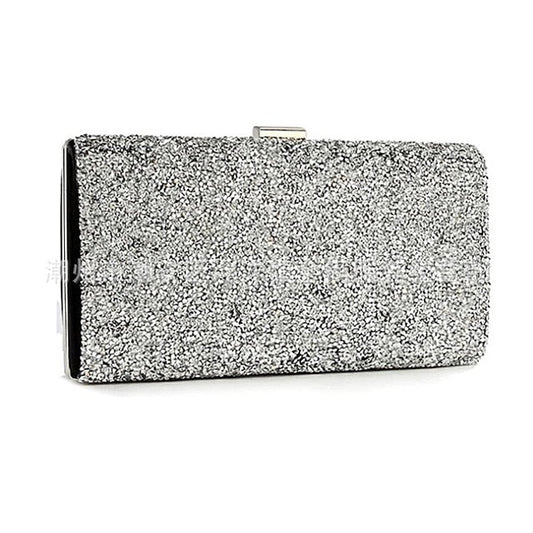 Silver Women's Glitter Clutch FashionChic
