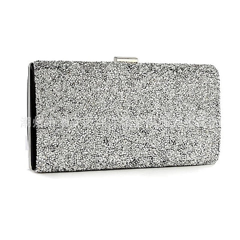 Silver Women's Glitter Clutch FashionChic