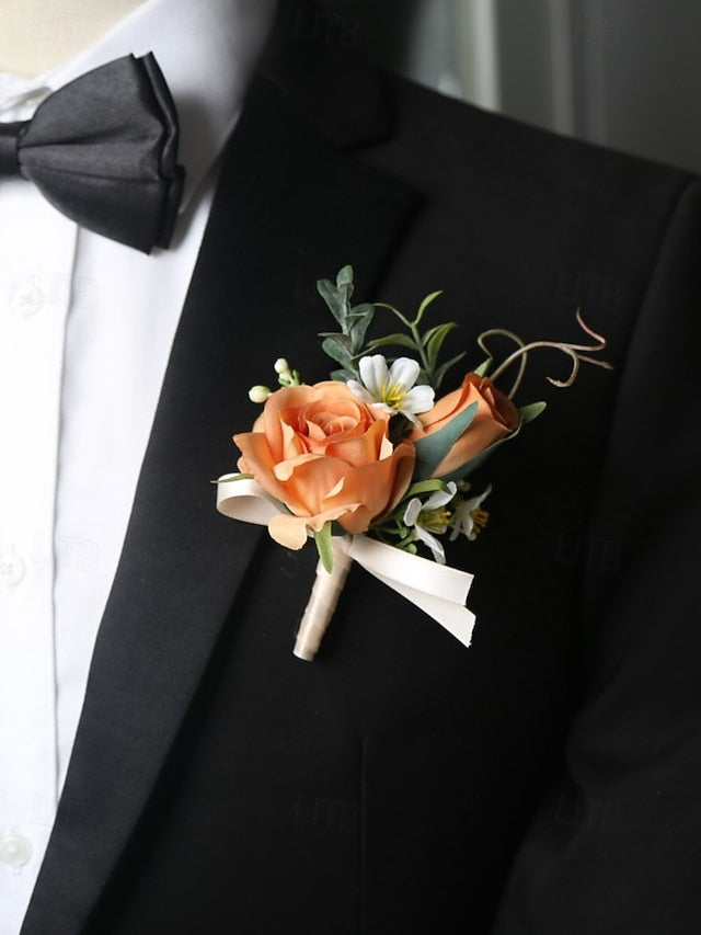 – Wrist Corsage and Wedding Elegant Boutonniere Artificial FashionChic