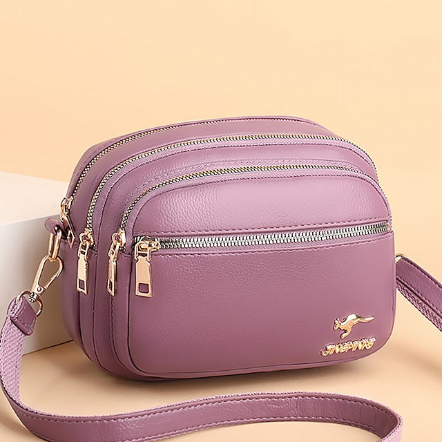 Leather Bag Dome Crossbody Shoulder PU Women's FashionChic