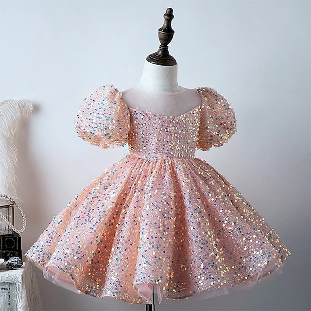 Sleeve Girls' Short Spring colour Dress 3D Wedding Summer FashionChic