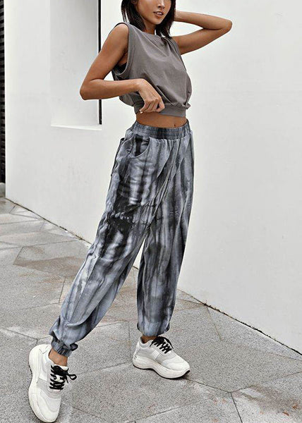 Short Cotton Grey Shirt Top Women Comfort Sleeveless FashionChic