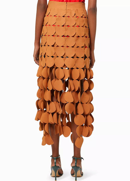 Up Out Skirts Original Hollow Design Orange Zip Summer FashionChic