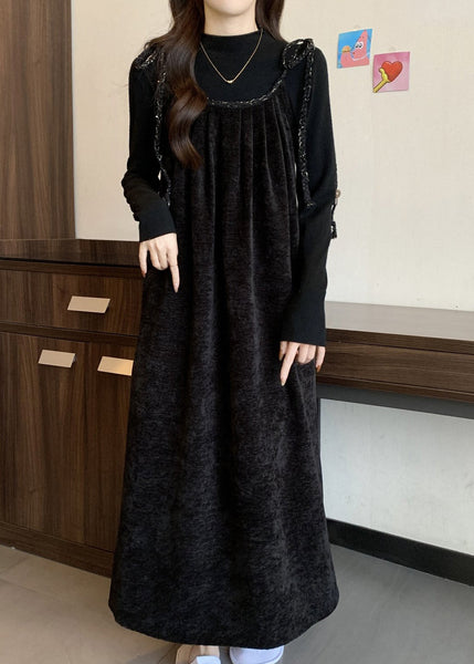 Set Silk Up Piece Velvet Outfits Coffee Lace French Spring Two FashionChic