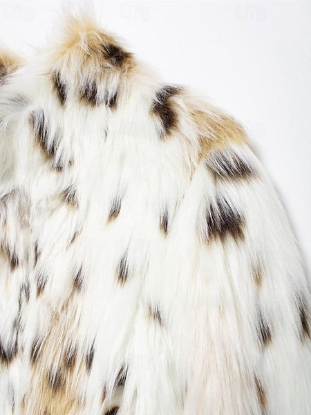 Fur Furs Leathers Faux Women's Coat Comfortable Warm FashionChic