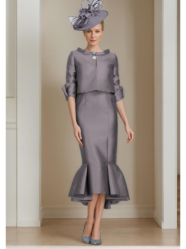 Dress Mother of Formal Guest Piece Bride Two the Mermaid Wedding FashionChic