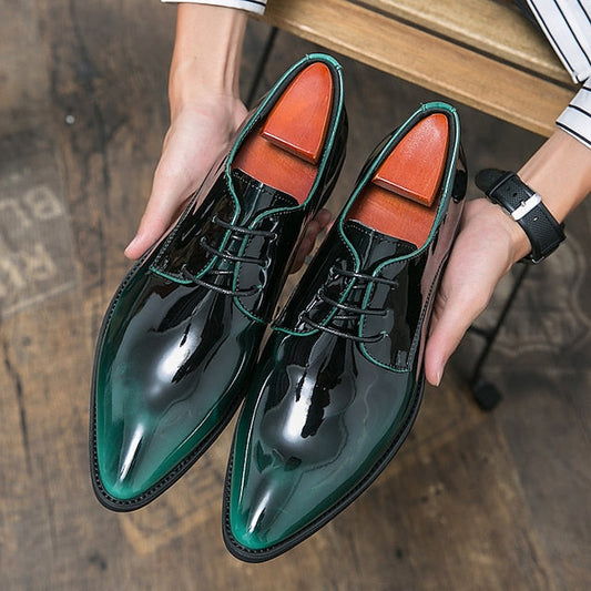 Shiny Formal Dress Shoes Oxford Patent – Men's Leather FashionChic