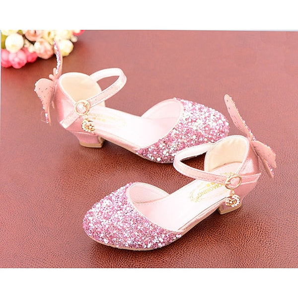 Princess Shoes Girls' Glitter Pink – Butterfly Sparkly FashionChic