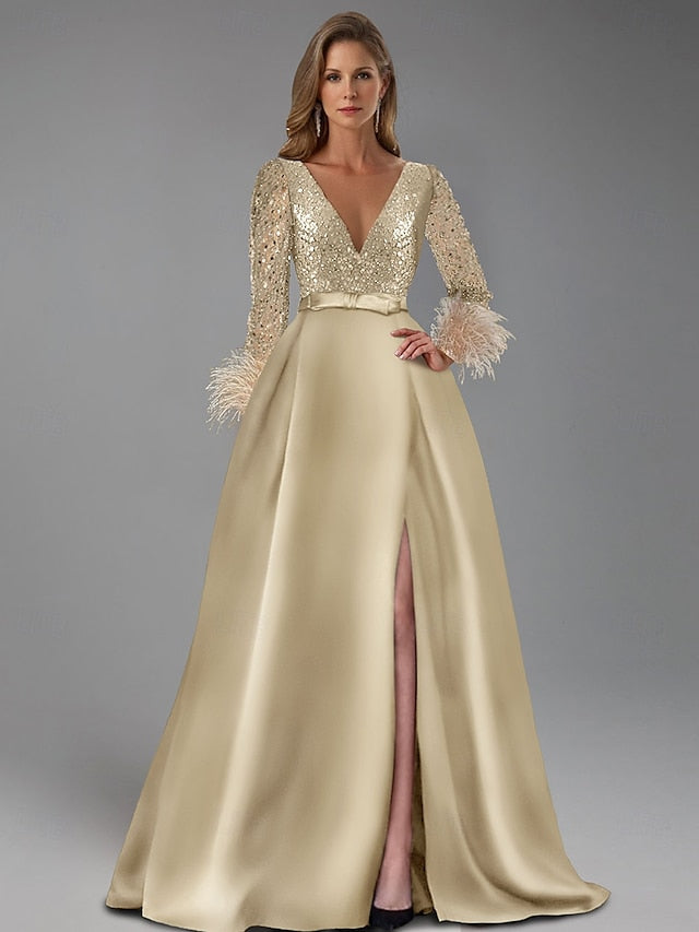 Evening A-Line Floor Formal Long Length Gown Dress Elegant FashionChic