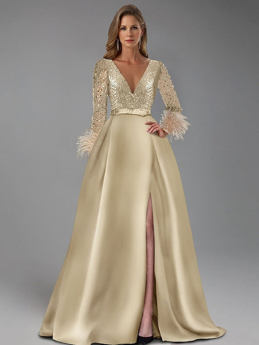 Evening A-Line Floor Formal Long Length Gown Dress Elegant FashionChic