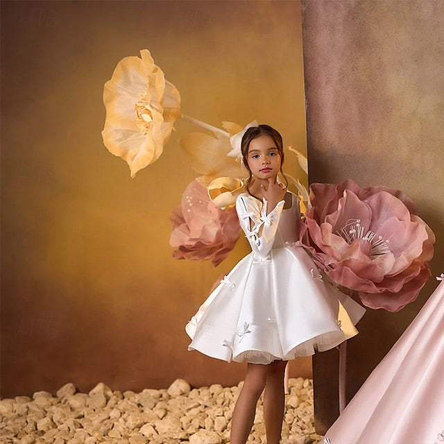 Kids Flower Dress Party First Girls' Communion Girl FashionChic