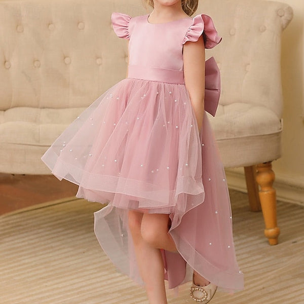 Kids Solid Color Flower Girl Girls' Party Dress FashionChic