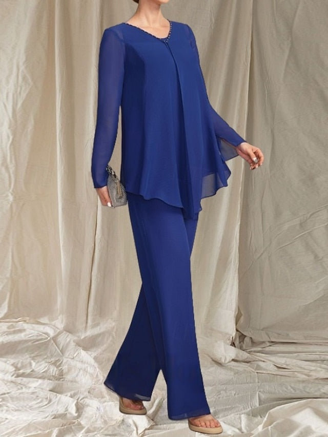 Mother Guest Pantsuit of Piece the Wedding Bride 3 Elegant Dress FashionChic