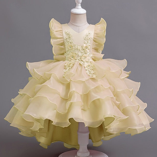 Dress Floral Asymmetrical Kids Girls' Party FashionChic